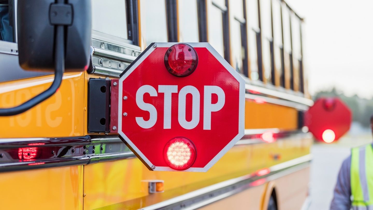 Stop Sign On A School Bus
